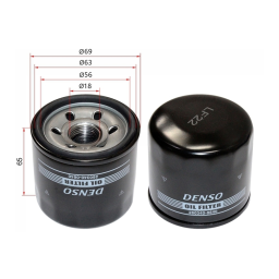 Фильтр масляный HYUNDAI SOLARIS 1.4 17- SUBARU FORESTER 2,0 2,5 97- IMPREZA 1,5 2,0 93- LEGACY 91-, DENSO 260340-0640