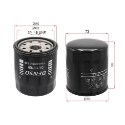 Фильтр масляный TOYOTA 1GFE,#JZ#,1,2MZFE 92-, DENSO DA260340-1650