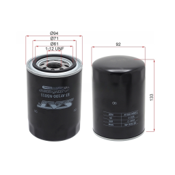 Фильтр масляный NISSAN CD17, CD20, TD27#,RD28, LD20, LD23, SAT ST-AY100-NS011