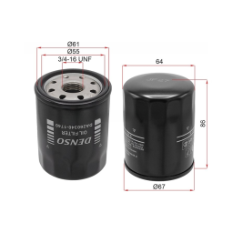 Фильтр масляный TOYOTA #AZF#,#GE,#GTE 90-, DENSO DA260340-1740