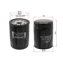Фильтр масляный TOYOTA #UZFE,1FZFE 92-, DENSO DA260340-1750