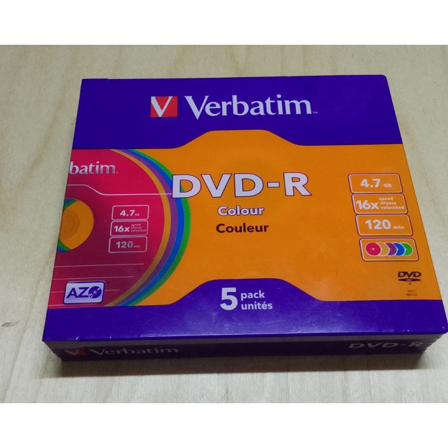 DVD-R Verbatim Colur, 5 дисков